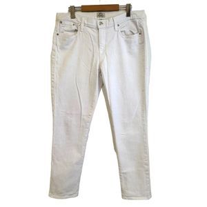 J Crew White Slim Broken In Boyfriend Jeans Size 30